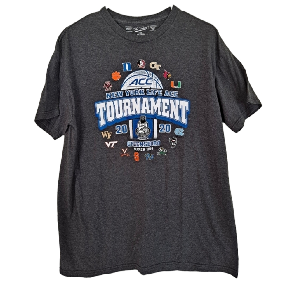 New York Life ACC Tournament grey graphic short sleeve tshirt